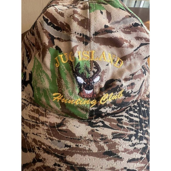 Mohr's Other - Vintage Jug Island Hunting Club Camo Snapback Hat Tiger Stripe‎ Deer Buck